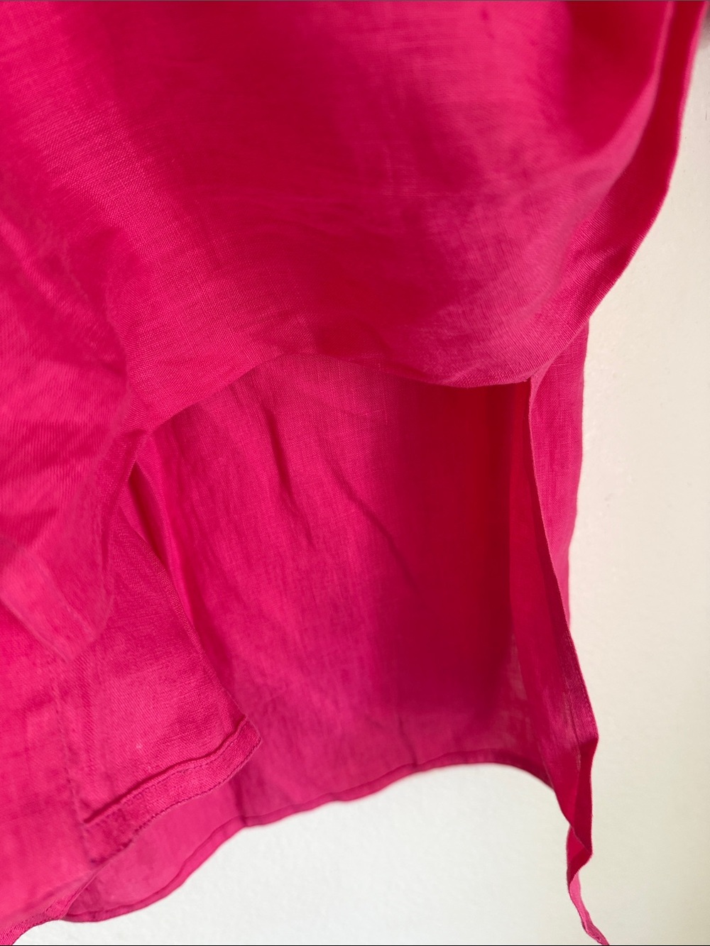 Celine Hot Pink Long-Sleeve Button-Front Shirt Dress - Picture 5 of 8
